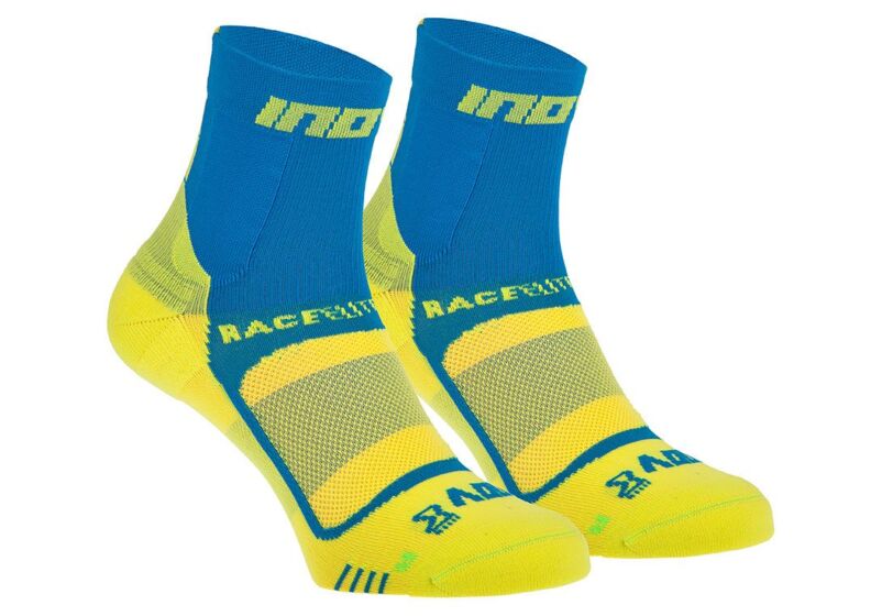 Inov-8 Race Elite Pro (Twin Pack) Men's Running Socks Blue/Yellow UK 710269ZCS